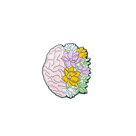 Brain & Flower Pin