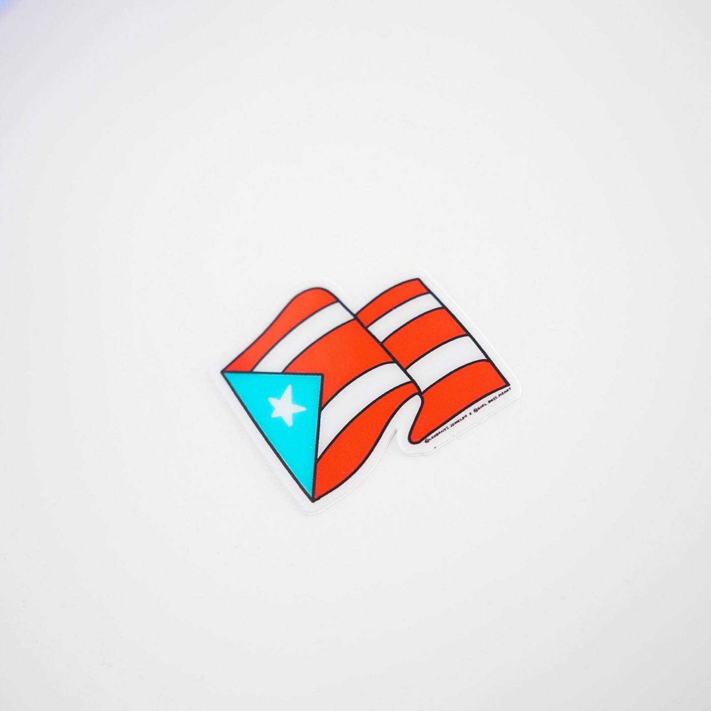 Mini Bandera Puerto Rico Sticker